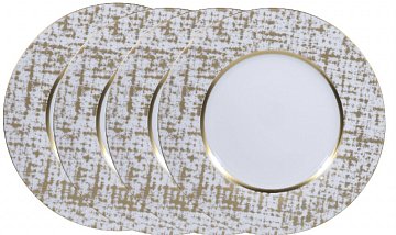 Набор тарелок Tweed White&gold 32 см: 4 шт
